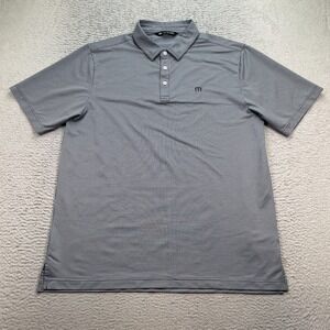 Travis Mathew Polo Shirt Mens Size Large Casual Short Sleeve Checkered